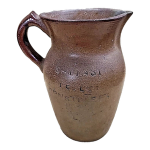 Antique Denstone Stoneware Pitcher – 1 Gallon – Marked S-11431 u.s. Standard