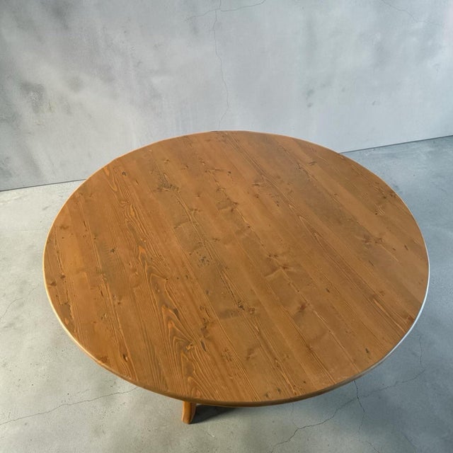 Early 20th Century Antique Swedish Pine Round Dining Table For Sale - Image 5 of 8