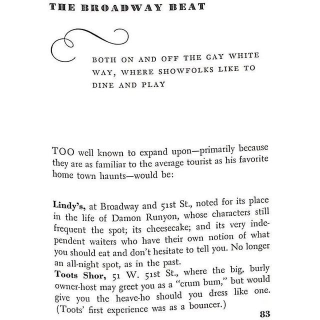 1950s "Danton Walker's Guide to New York Nitelife" 1958 Walker, Danton For Sale - Image 5 of 12