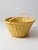Vintage Painted Yellow Wicker Laundry Basket For Sale - Image 6 of 13