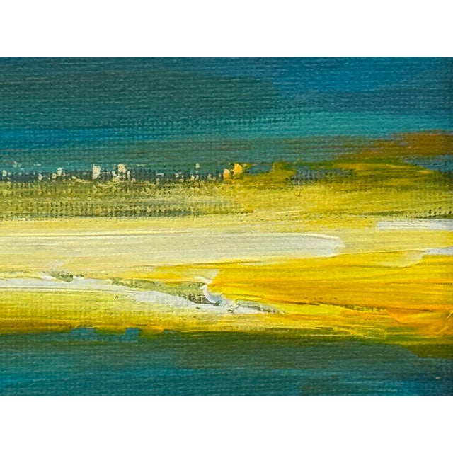 Early 21st Century Golden Horizon - Miniature Abstract Landscape Art Study by Contemporary Artist, 2025 For Sale - Image 5 of 14