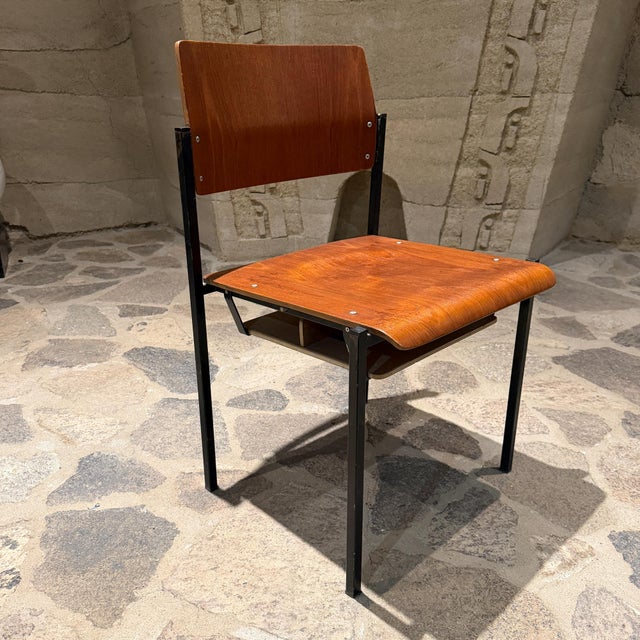 Model 4033 Minimalist Stacking Industrial School Chairs Branko Uršič Stol Kamnik For Sale - Image 14 of 16