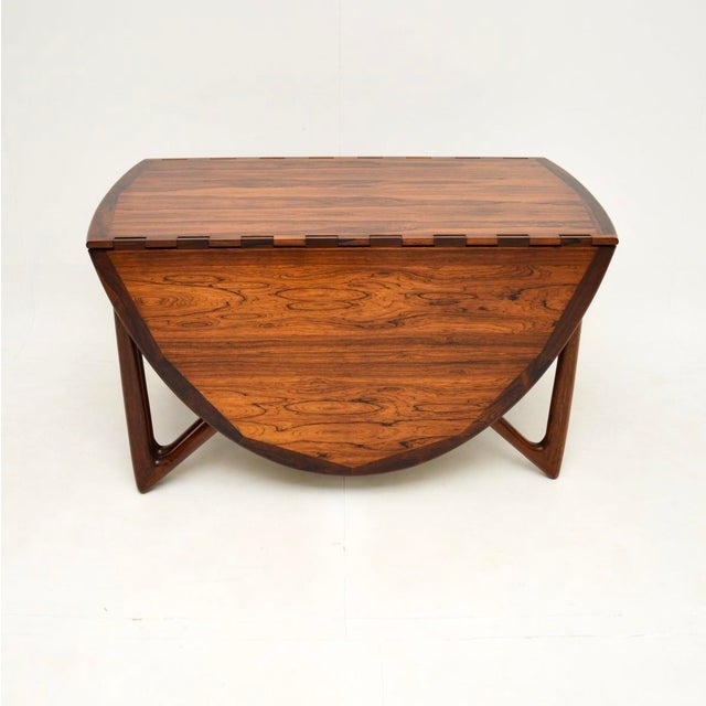 1960s Danish Vintage Gate Leg Dining Table attributed to Niels Koefoed from Koefoeds Hornslet, 1960s For Sale - Image 5 of 13