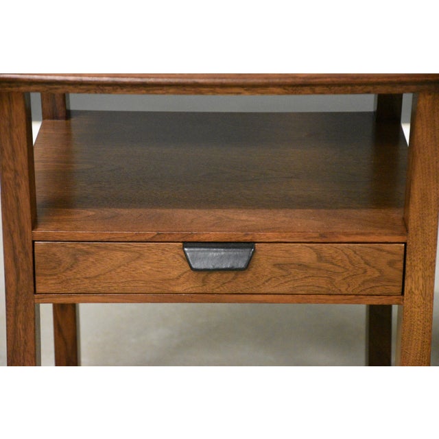 Brown 1950s Refinished Walnut Nightstands by Edward Wormley for Dunbar - A Pair For Sale - Image 8 of 12