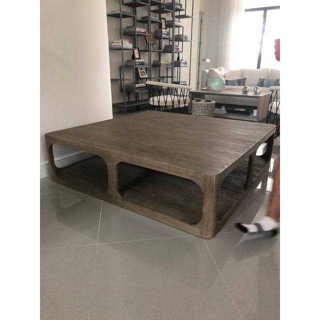 Restoration Hardware Martens Square Coffee Table Chairish