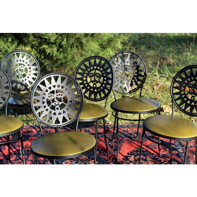 1960s 1960s Pair of Arthur Umanoff Attributed Sun Face Chairs For Sale - Image 5 of 12