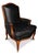 Louis XV French Black Leather Bergere Armchair with Brass Stud Detailing For Sale - Image 4 of 6