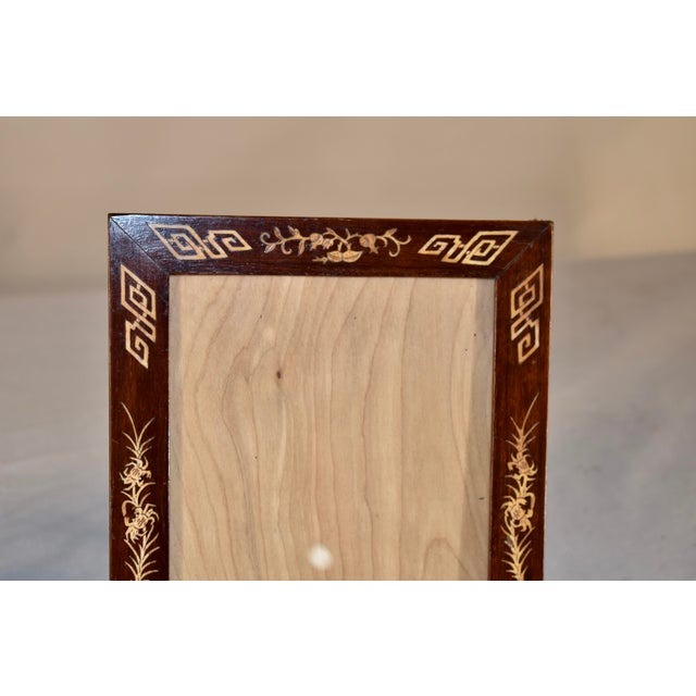 Pair of 19th Century Rosewood Picture Frames With Bone Inlay For Sale - Image 4 of 8