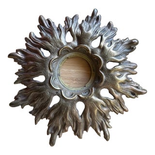 Solid Brass Original 1960s Escutcheon Door Knob Backplates, 2 Available For Sale