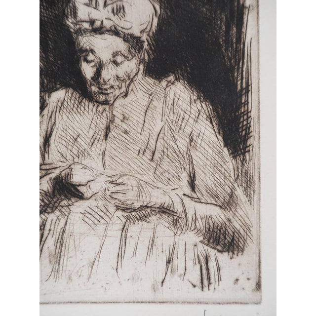 Maximilien Luce, The Lacemaker, 1895, Original Signed Etching For Sale - Image 5 of 6