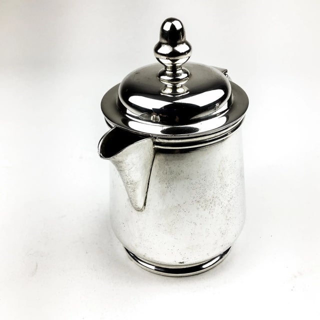 1970s Vintage Japan Nickel Silver Pitcher For Sale - Image 5 of 12