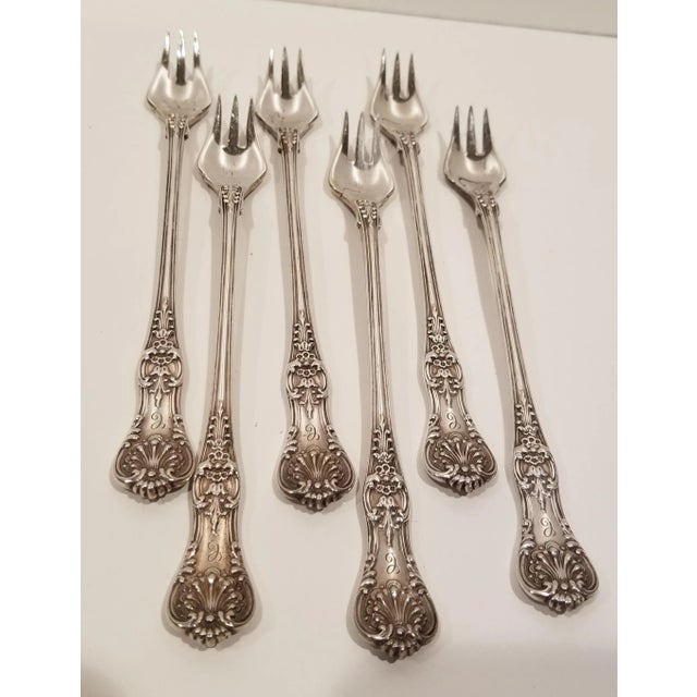 Metal Late 19th Century Six Tiffany English King Seafood Forks For Sale - Image 7 of 7