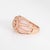 Pink Opal Diamond Ring Sz 7 Estate 14k Rose Gold Wide Band Fine Jewelry For Sale - Image 4 of 7