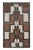 Textile 1950s Vintage Tulu Shag Rug in Brown, Gray & White Geometric Pattern For Sale - Image 7 of 7