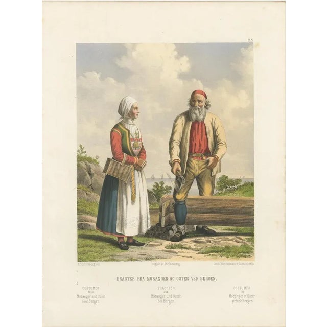 After Eckersberg, Folk Costumes, Bergen Moranger and Oster, 19th Century, Print For Sale - Image 6 of 10