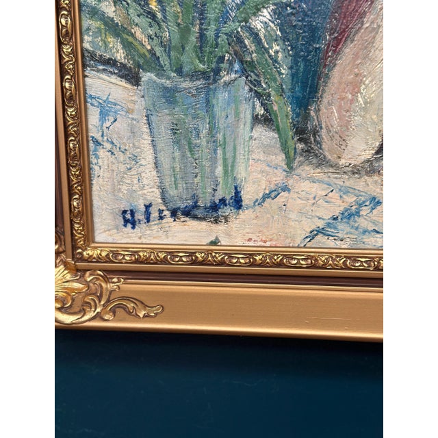 Alf Forslund, Girl in Thought, 1960s, Oil on Canvas, Framed For Sale - Image 5 of 14