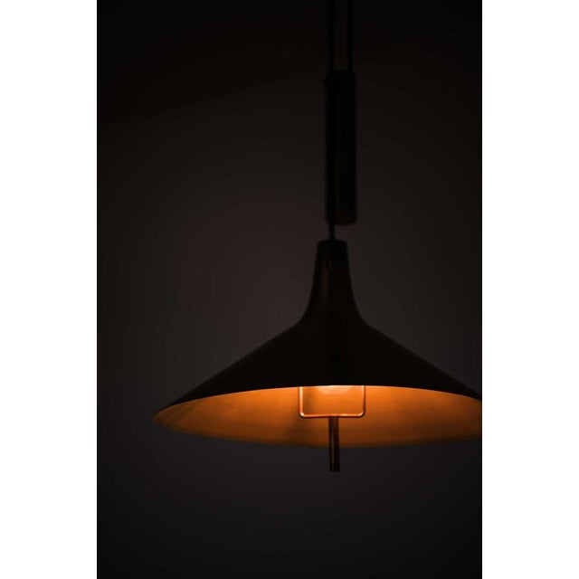 Scandinavian Modern Ceiling Lamp in Brass by Thomas Valentiner, 1960s For Sale - Image 6 of 7