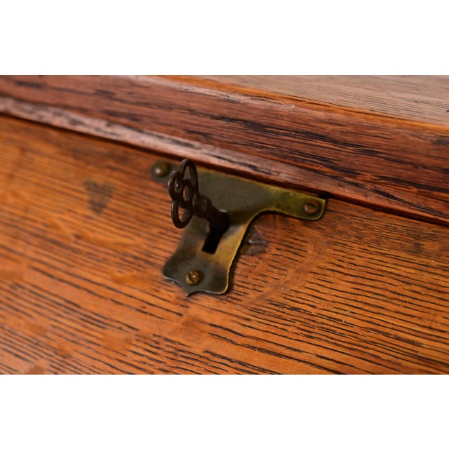 Stickley Brothers Antique Mission Oak Arts & Crafts Drop Front Secretary Desk, Circa 1900 For Sale - Image 9 of 14