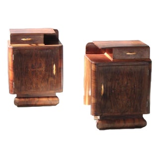 Vintage Art Deco Bedside Tables, 1930s, Set of 2 For Sale