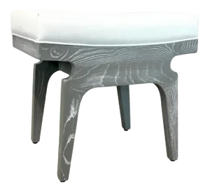 Worlds Away Modern Gray Cerused Fergie Stool