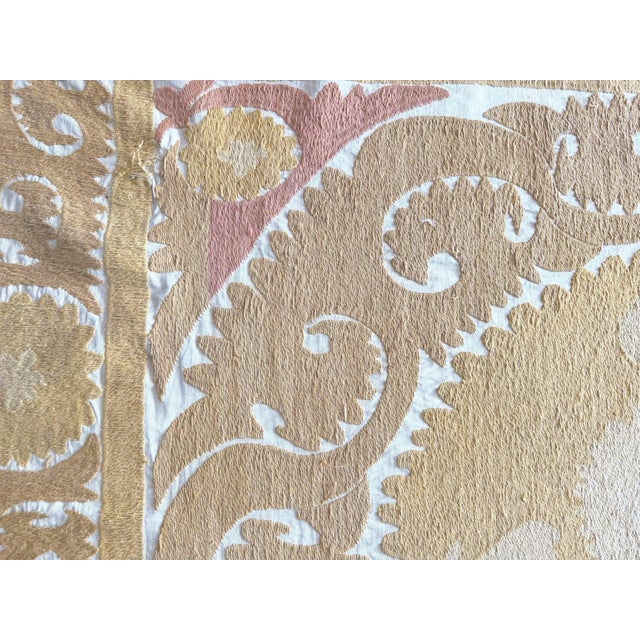 Decorative Suzani Tablecloth From Asian For Sale - Image 4 of 8