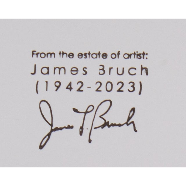 Blue Abstract Mixed Media Painting by James L. Bruch For Sale - Image 8 of 8