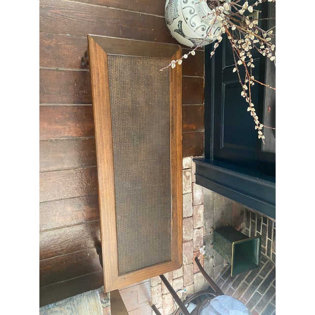 Late 20th Century Dark Wood and Cane Coffee Table For Sale - Image 4 of 5