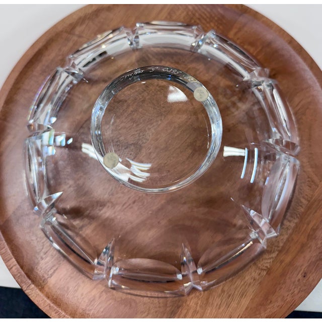 Vintage Orrefors “Thousand Windows” Crystal Footed Centerpiece Bowl by Simon Gate, Sweden For Sale In Los Angeles - Image 6 of 10