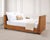 A beautifully crafted 20th century rattan and cane wicker bed frame crafted in the Organic Modern manner and style of...
