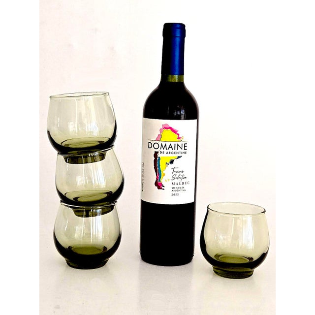 1970s Libbey Tempo Old Fashioned Glasses in Avocado Green, Set of 4 For Sale In Miami - Image 6 of 9