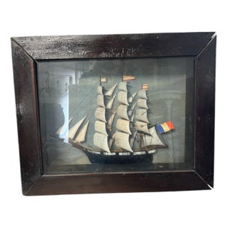 French Ship Diorama For Sale
