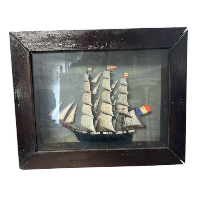 French Ship Diorama For Sale