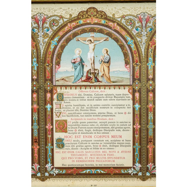 This is a stunning ornate Tridentine Latin Mass Altar Card that would have been centrally placed on the altar during the...