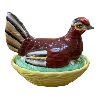 Late 19th Century Staffordshire Brown Hen on Nest Lidded Tureen For Sale