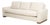 Vanguard White Upholstered Three-Seat Sofa For Sale
