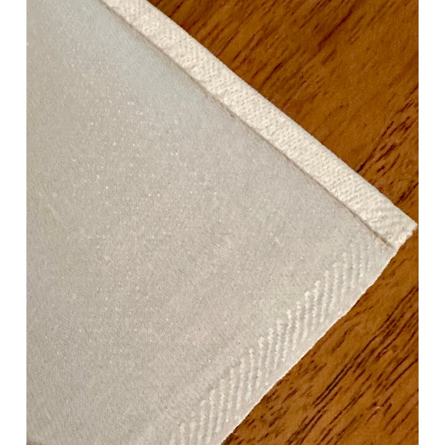 Textile Vintage Large Irish Linen Napkins, Set of 8 Never Used For Sale - Image 7 of 11