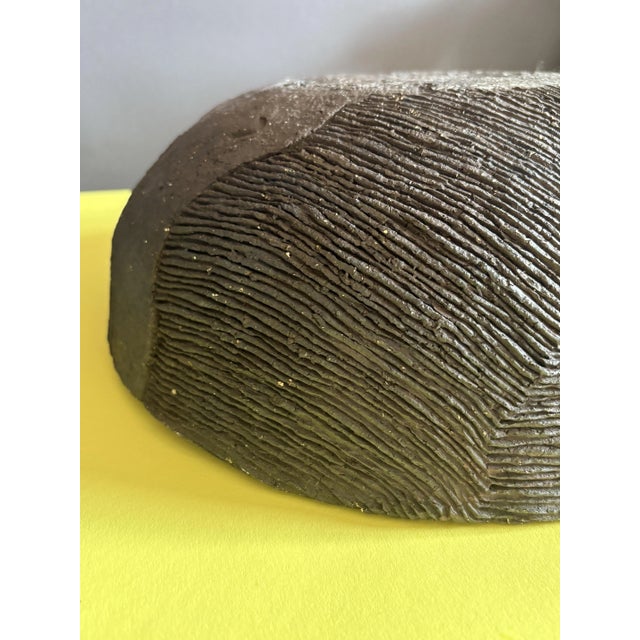 Large Brutalist Stoneware Bowl by Birte Beck Omme, Denmark, 1970s For Sale - Image 9 of 10