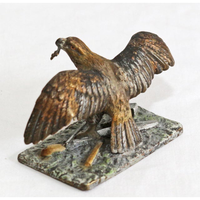 Antique Vienna Bronze Eagle, 1890s For Sale - Image 3 of 7