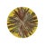Contemporary Nicolette Mayer Pheasant Feathers Yellow 16" Round Pebble Placemats, Set of 4 For Sale - Image 3 of 3