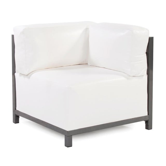 Kenneth Ludwig Chicago Axis 2pc Sectional Atlantis White Titanium Frame For Sale - Image 4 of 9