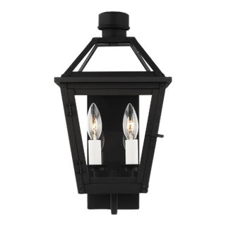 Chapman & Myers by Visual Comfort Studio Hyannis Small Wall Lantern, Textured Black For Sale