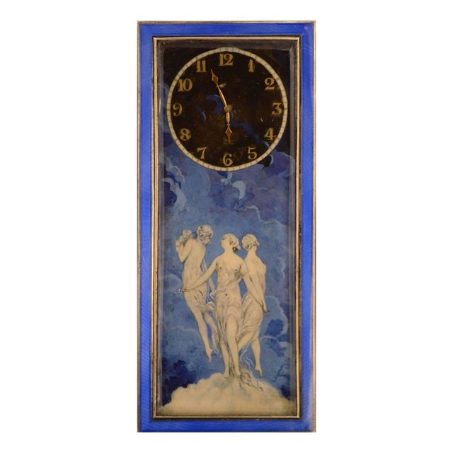 20th Century Silver Clock, Art Nouveau For Sale