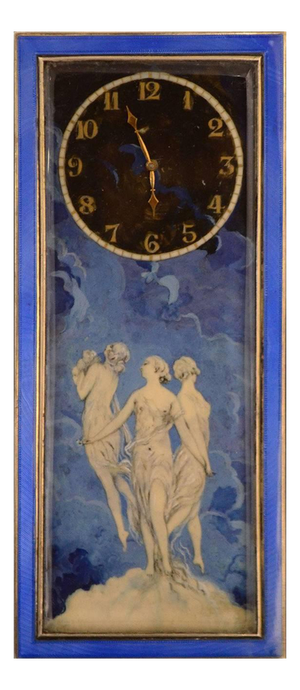20th Century Silver Clock, Art Nouveau
