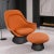 Mid-Century Modern 1972 Original Warren Platner for Knoll Orange Easy Chair and Ottoman For Sale - Image 3 of 13
