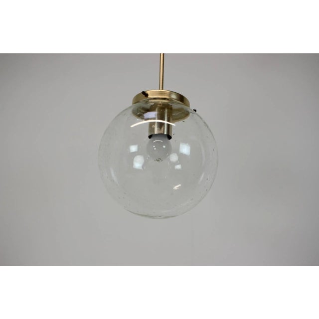 Made in czechoslovakia. Made of glass, brass 1xe27 or e26 bulb. Good original condition. Us wiring compatible. This piece...