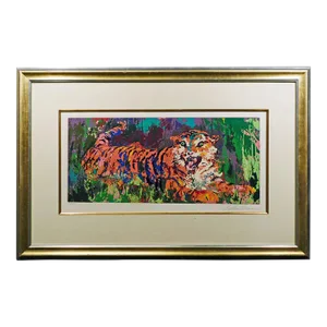 LeRoy Neiman Young Tiger Custom Framed Original Serigraph