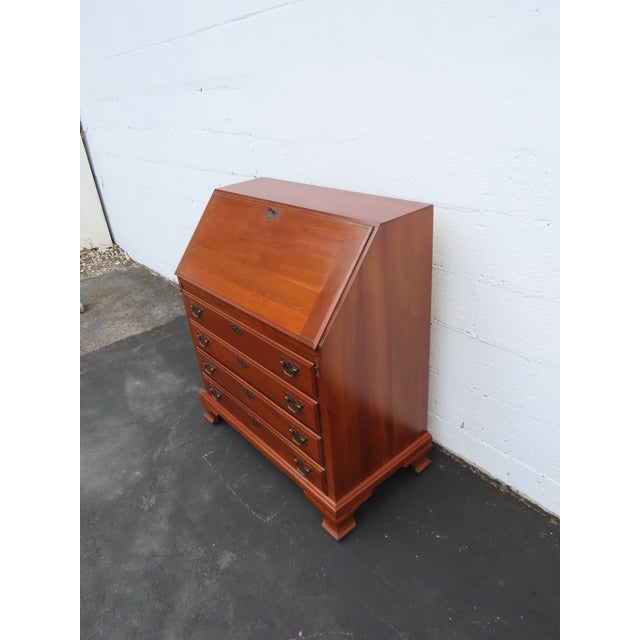 Traditional Maddox 1940s Solid Cherry Large Secretary Desk 6393 For Sale - Image 3 of 18