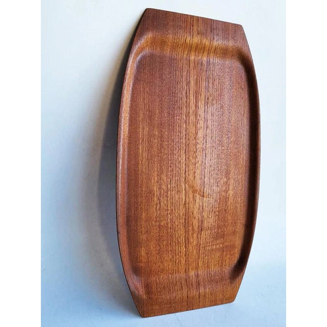 Mid 20th Century Swedish Åry Nybro Fanérprodukter Bentwood Teak Tray For Sale - Image 12 of 13