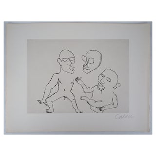 Alexandre Calder, Santa Claus, Happy Party, Original Etching For Sale