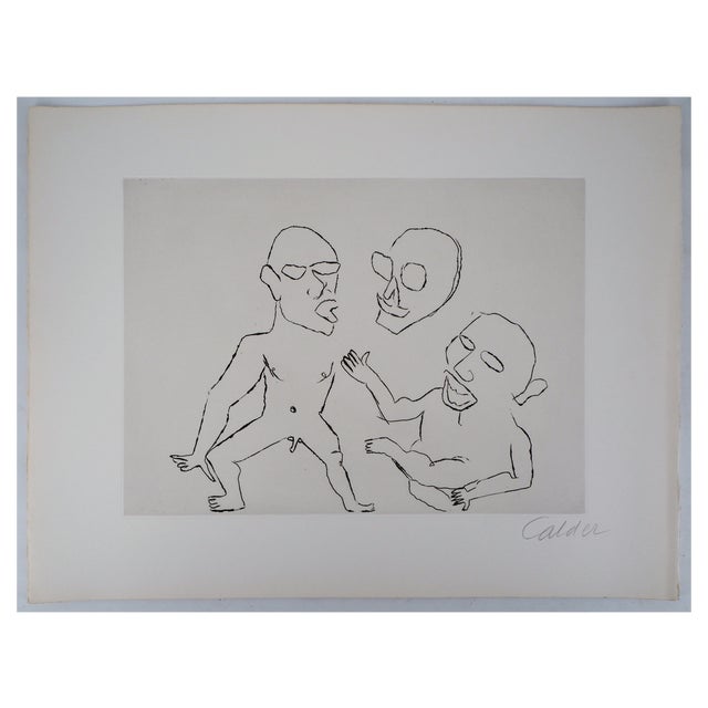 Alexandre Calder, Santa Claus, Happy Party, Original Etching For Sale